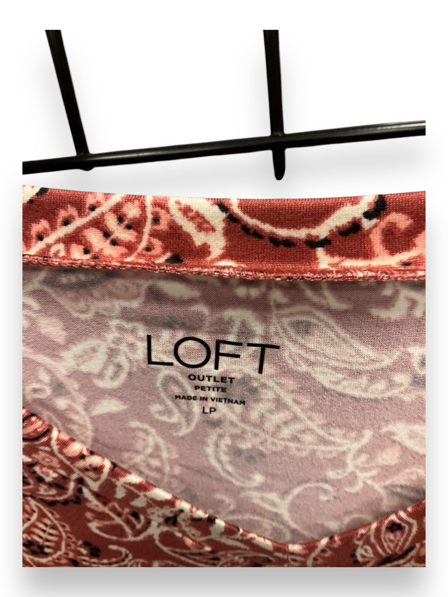 Top Long Sleeve By Loft In Paisley Print, Size: L