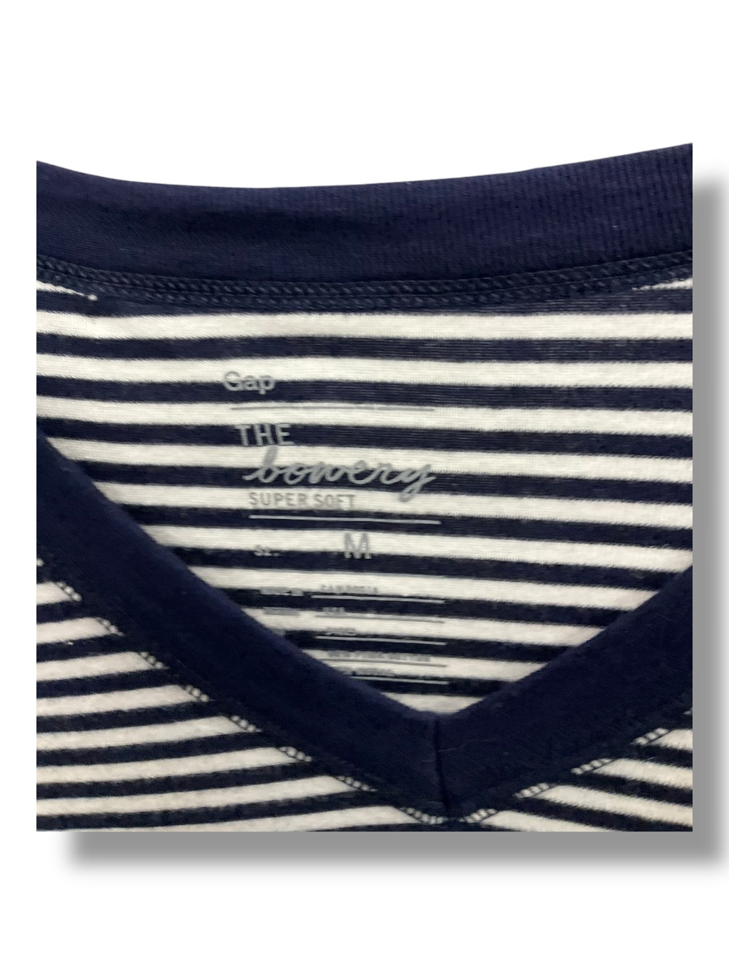 Top Long Sleeve By Gap In Striped Pattern, Size: M