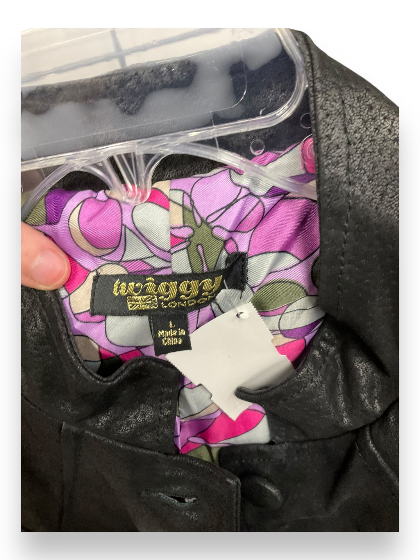 Jacket Leather By Twiggy London Hsn In Black, Size: L