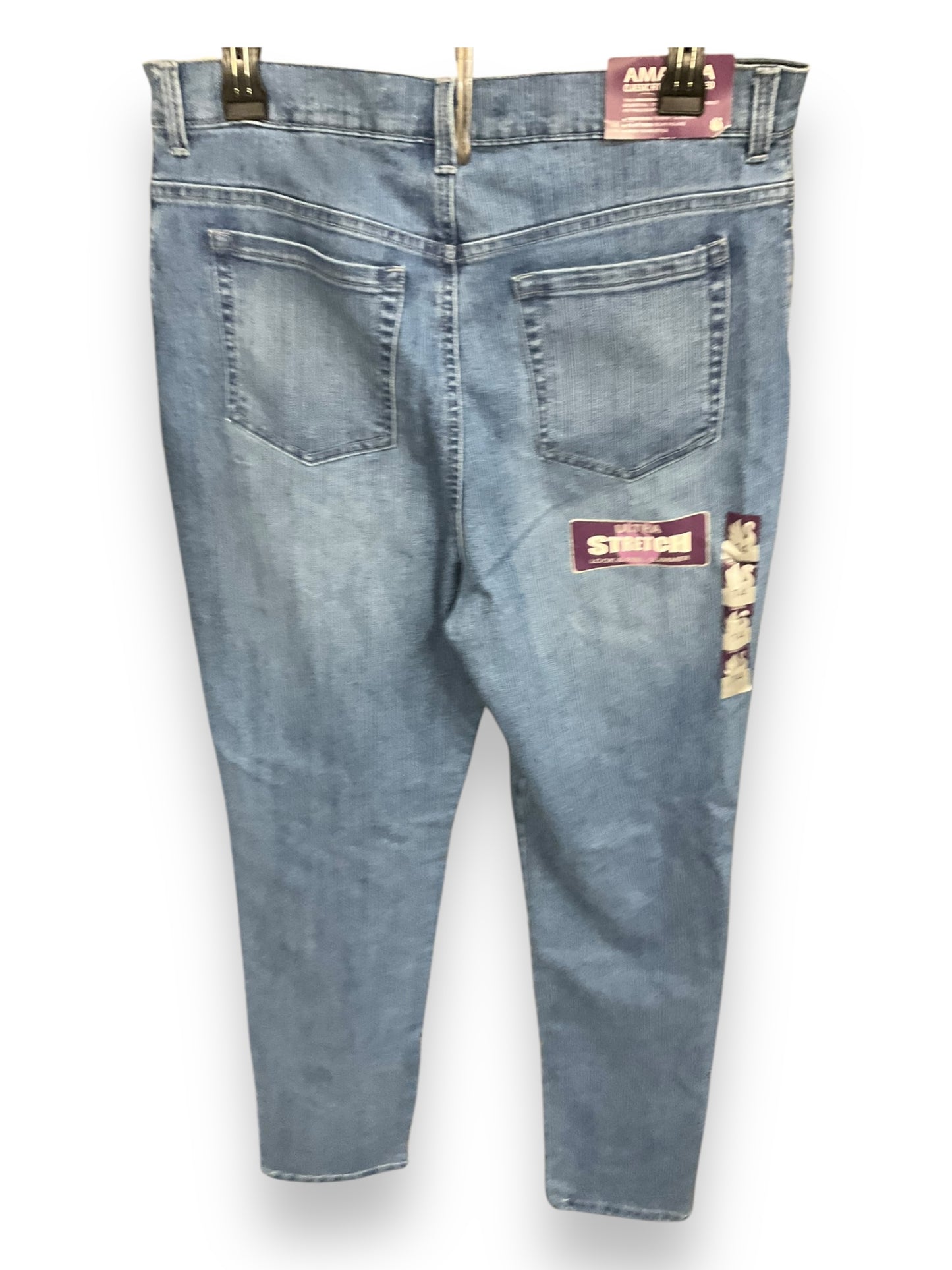 Jeans Straight By Gloria Vanderbilt In Blue Denim, Size: 14