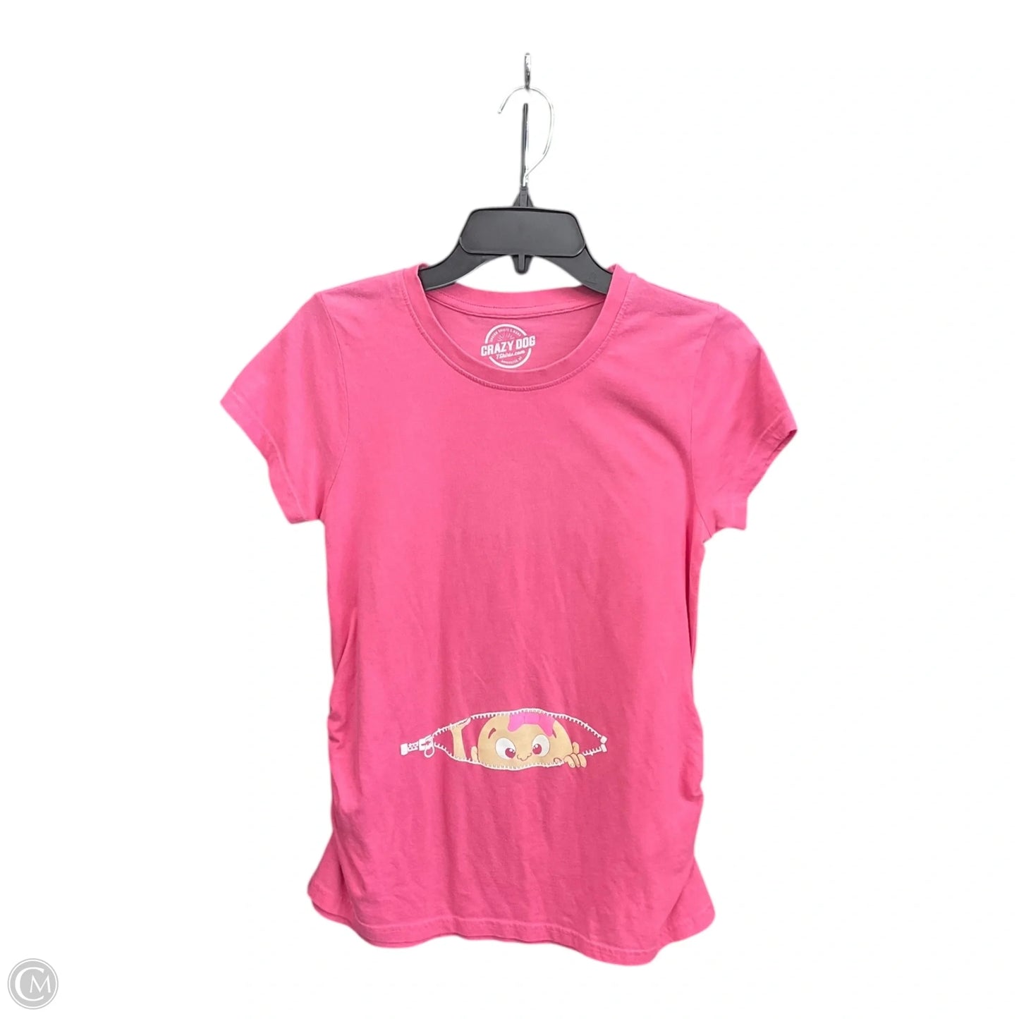 Maternity Top Short Sleeve By Clothes Mentor, Size: M