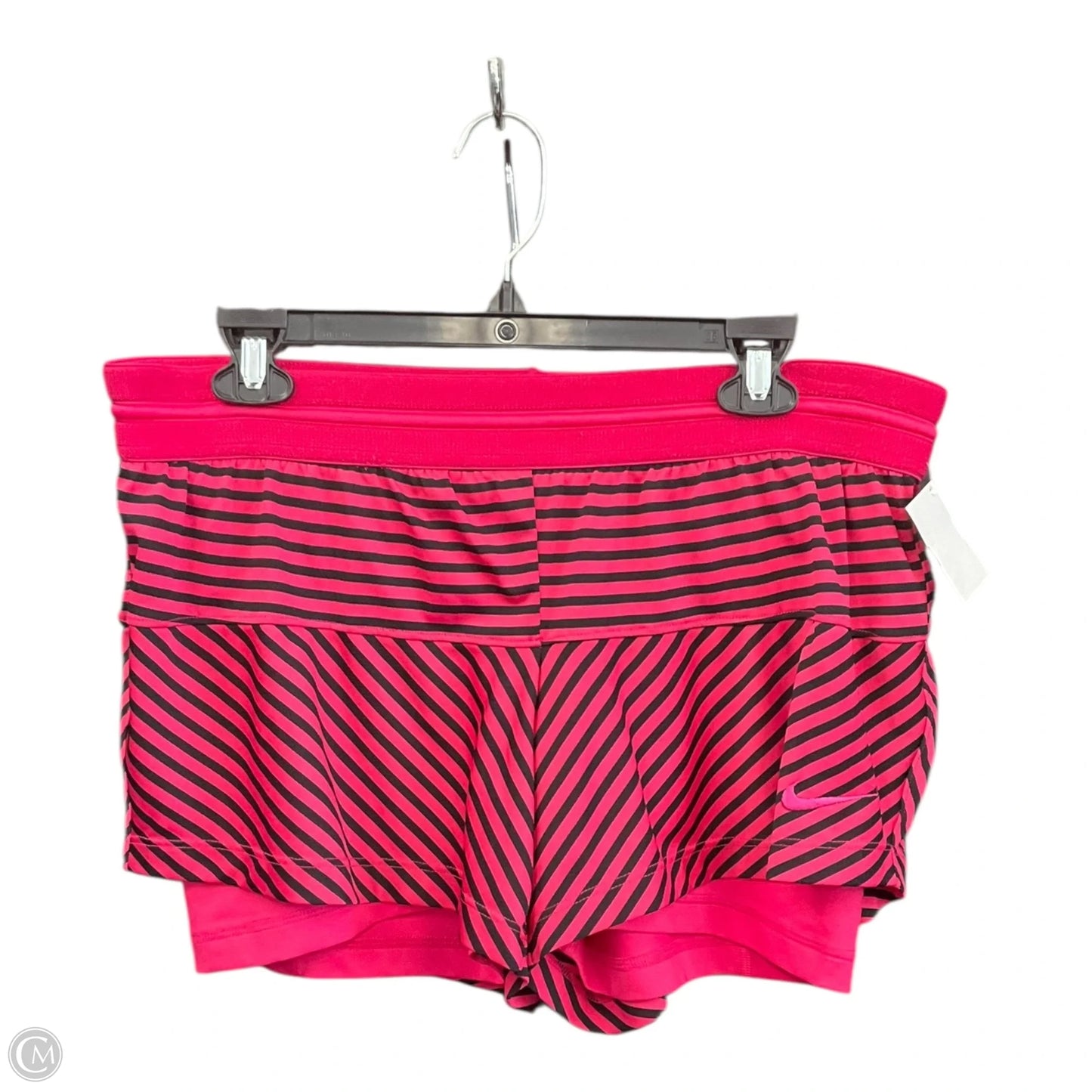 Athletic Shorts By Nike Apparel In Black & Pink, Size: L