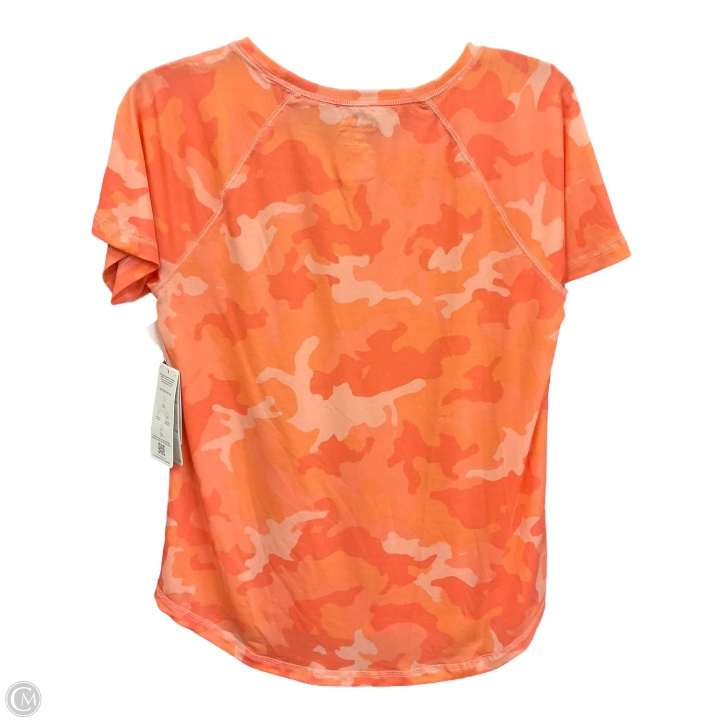 Athletic Top Short Sleeve By Tek Gear In Orange, Size: M