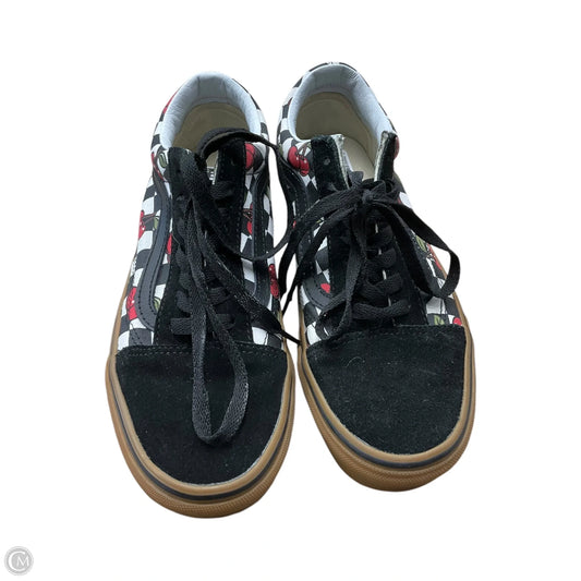 Shoes Sneakers By Vans In Black & Red, Size: 5.5