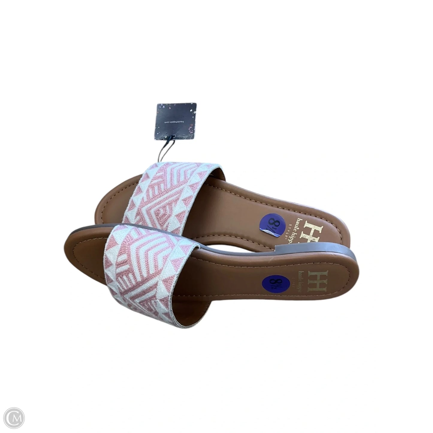 Sandals Flats By Haute Hippie In Pink & White, Size: 8.5