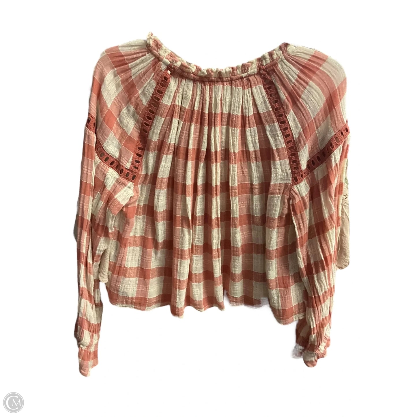 Top Long Sleeve By Free People In Brown & Cream, Size: Xs