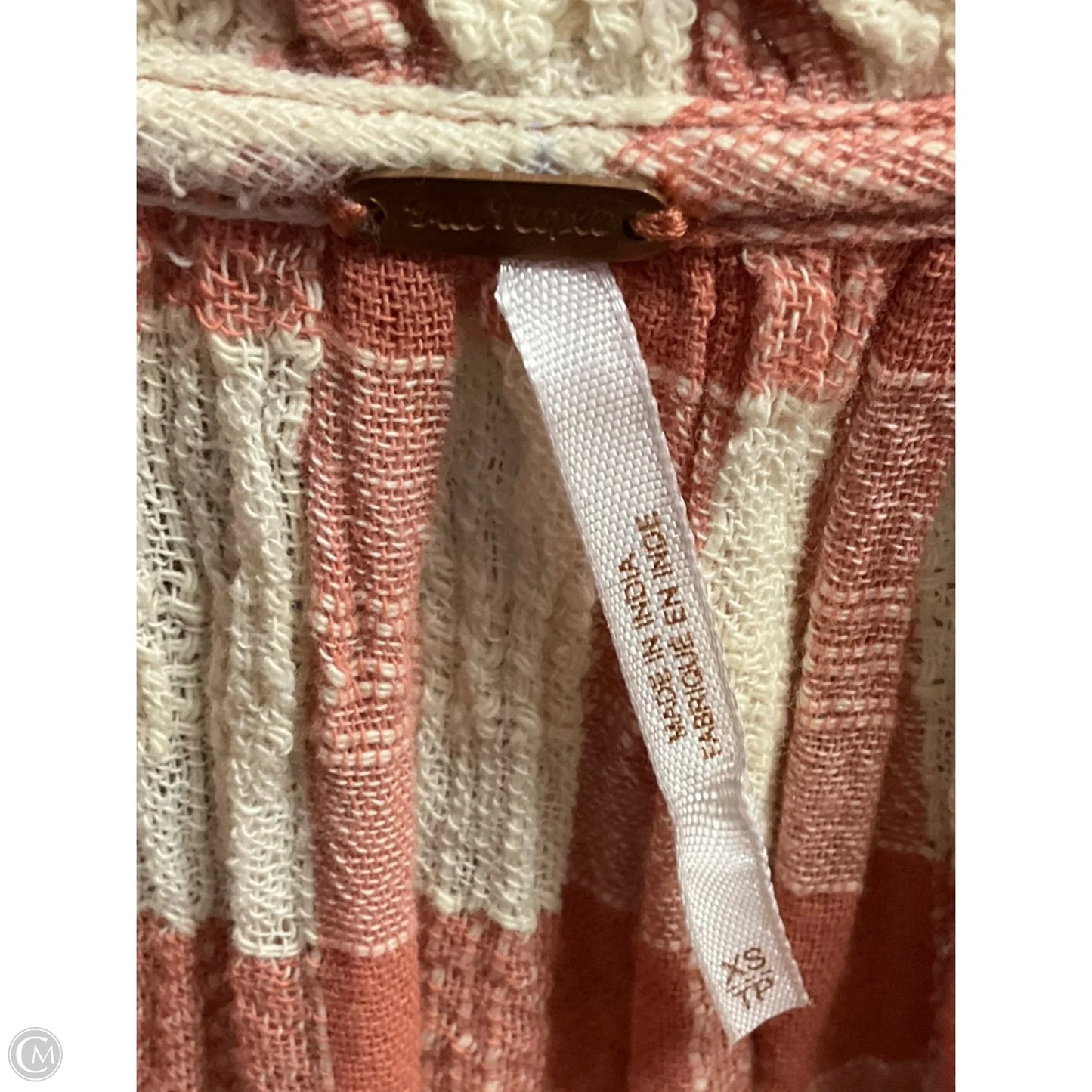 Top Long Sleeve By Free People In Brown & Cream, Size: Xs