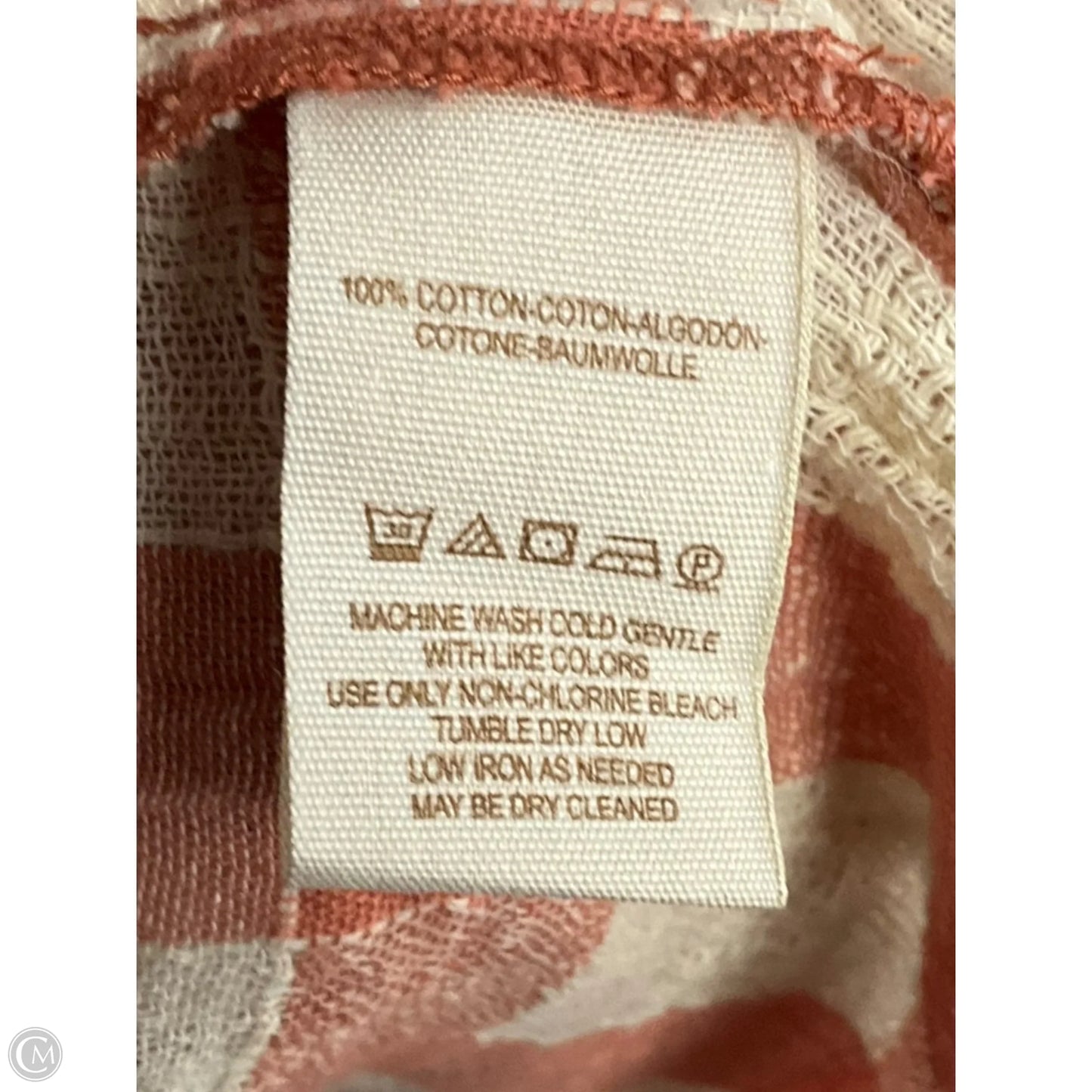 Top Long Sleeve By Free People In Brown & Cream, Size: Xs