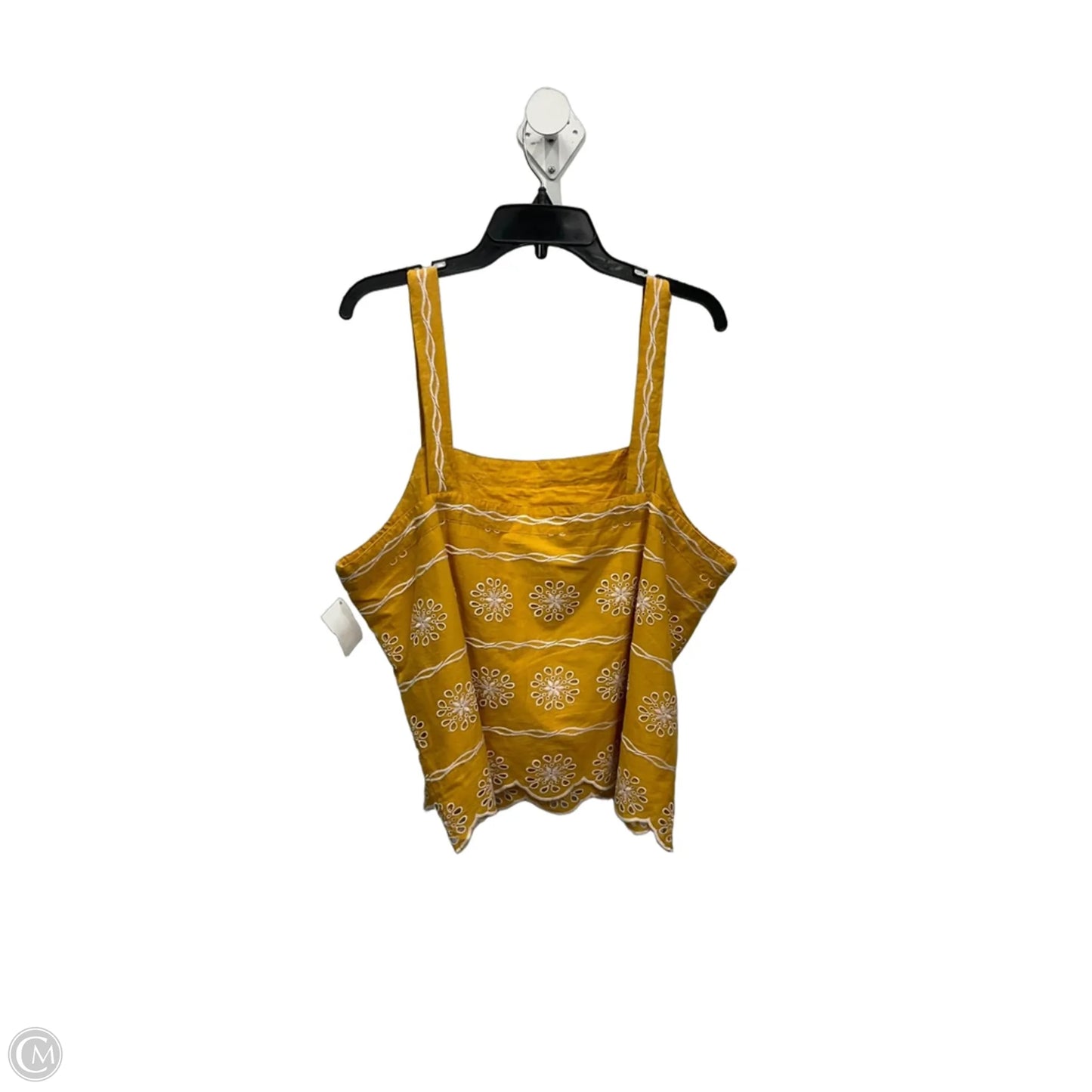 Top Sleeveless By Loft In Yellow, Size: Xl