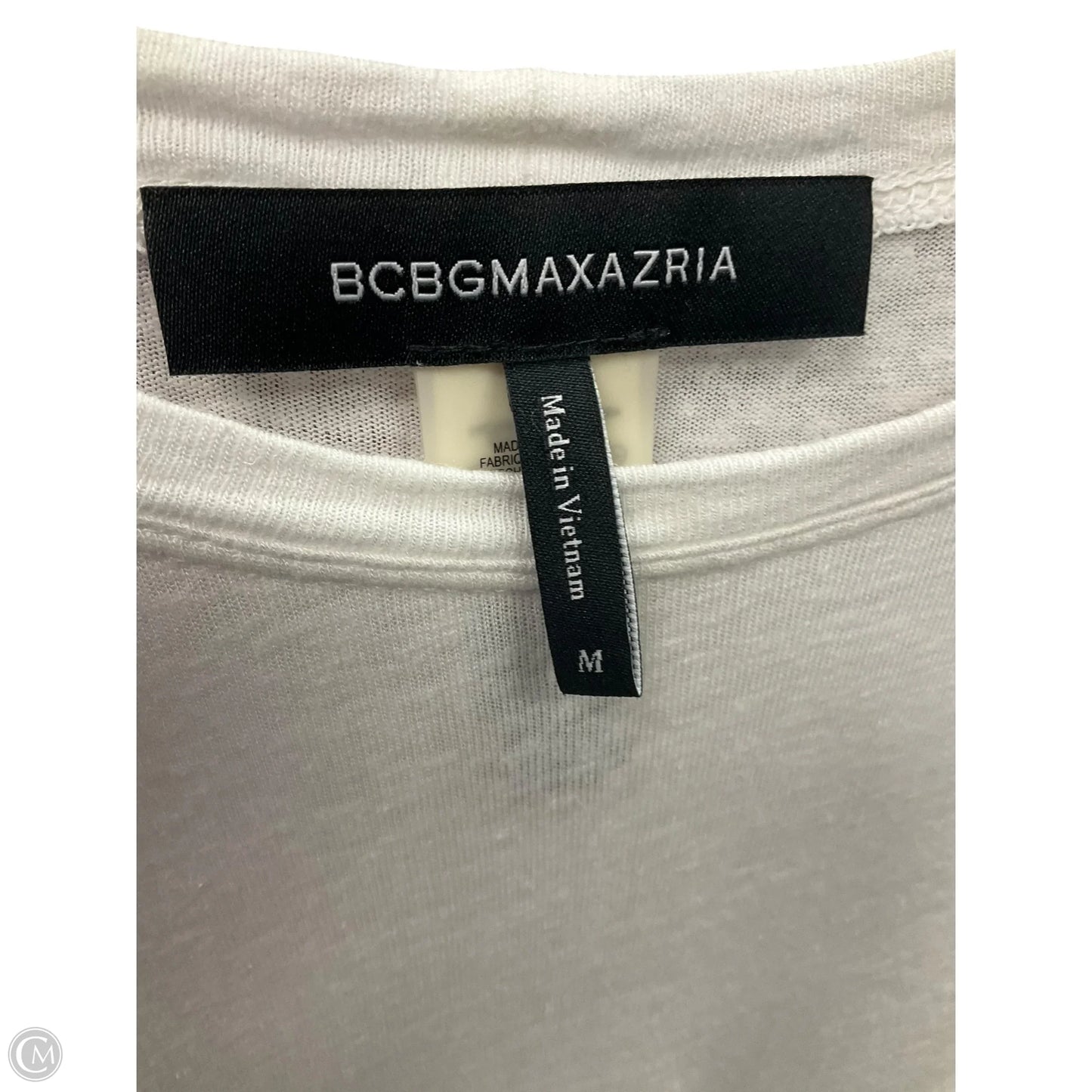 Top Short Sleeve By Bcbgmaxazria In White, Size: M