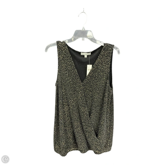 Top Sleeveless By Eri + Ali In Black & Gold, Size: S