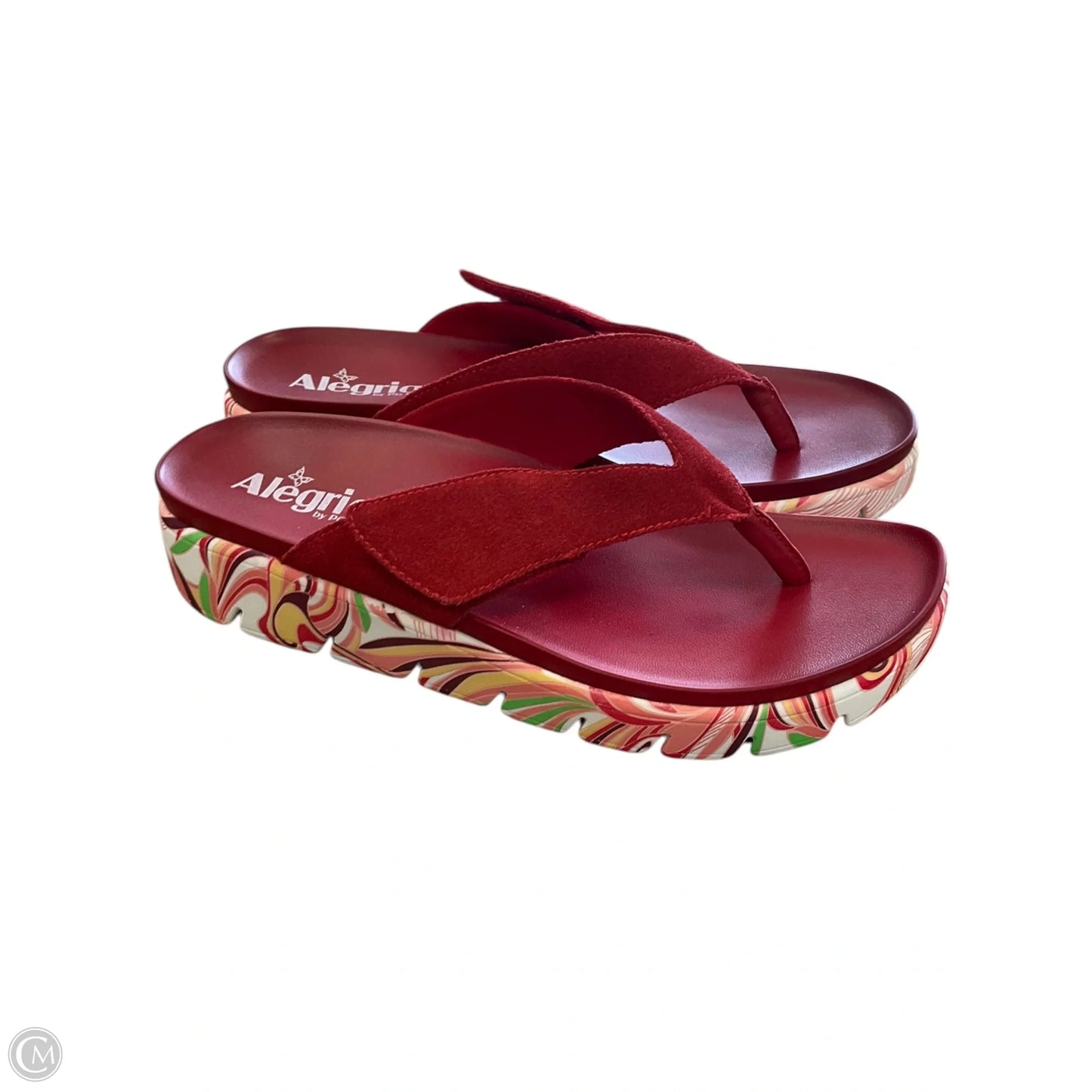 Sandals Flip Flops By Alegria In Red, Size: 9.5