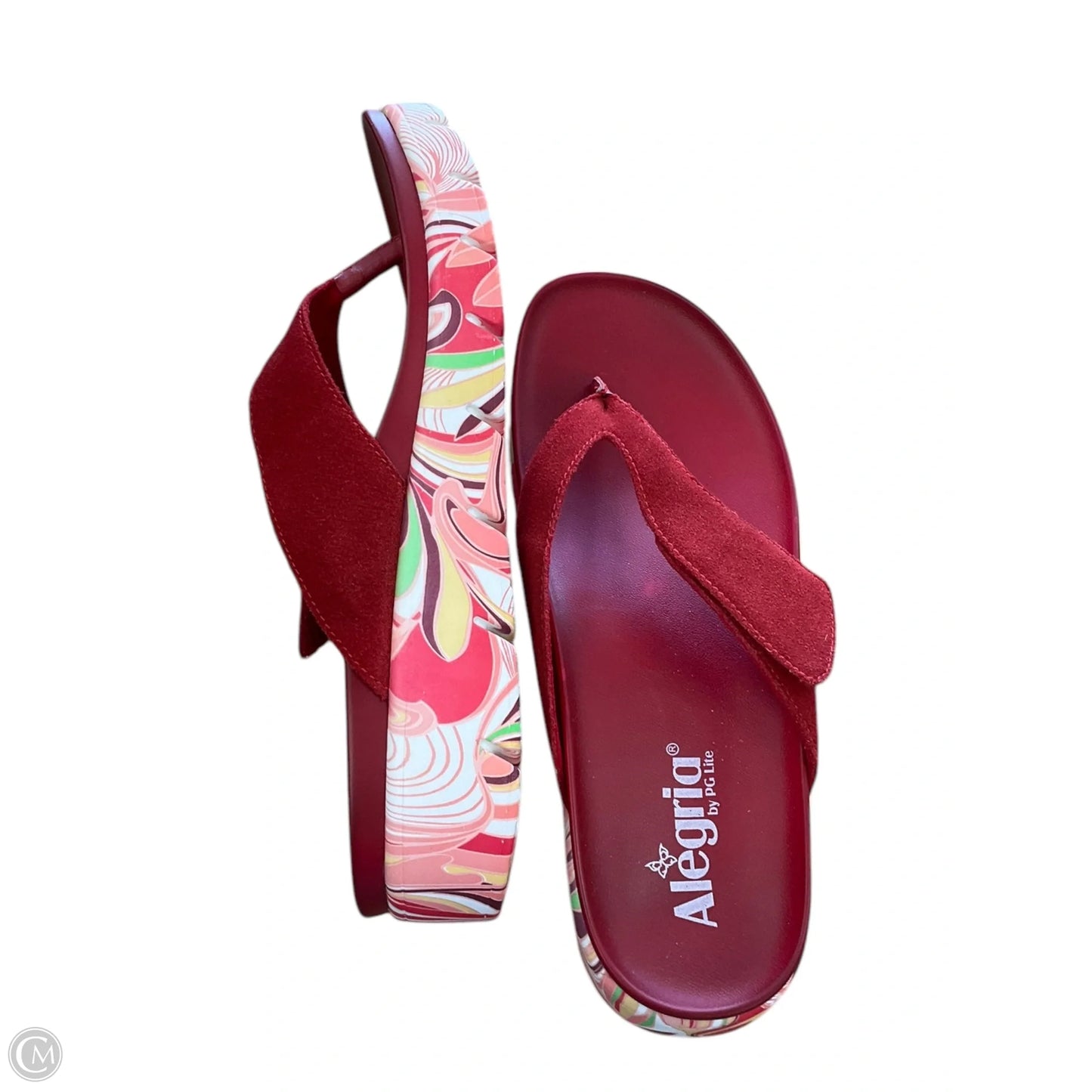 Sandals Flip Flops By Alegria In Red, Size: 9.5