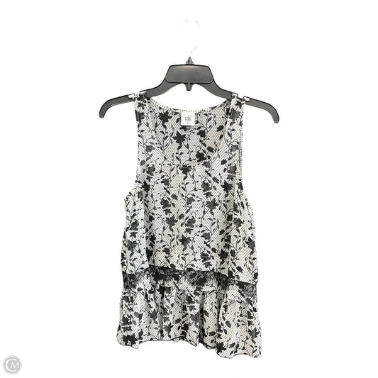 Top Sleeveless By Cabi In Black & White, Size: Xs