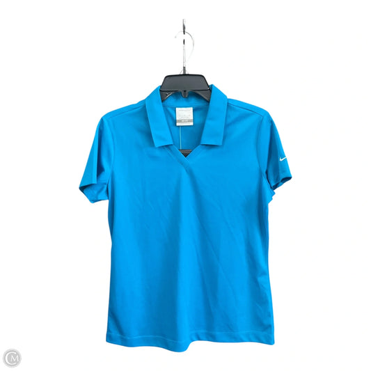 Athletic Top Short Sleeve By Nike Apparel In Aqua, Size: M