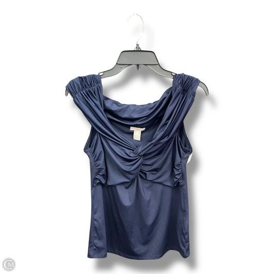 Top Sleeveless By H&m In Navy, Size: M