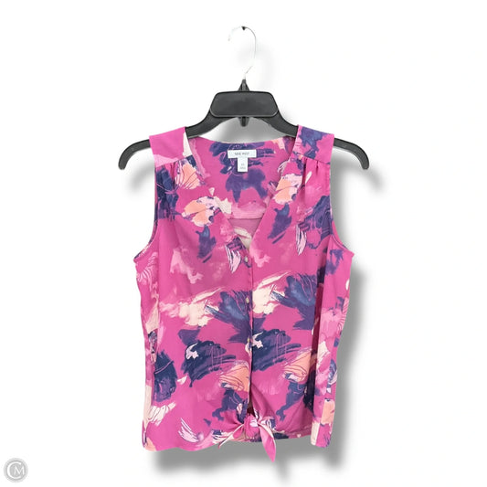 Blouse Sleeveless By Nine West Apparel In Purple, Size: Xs