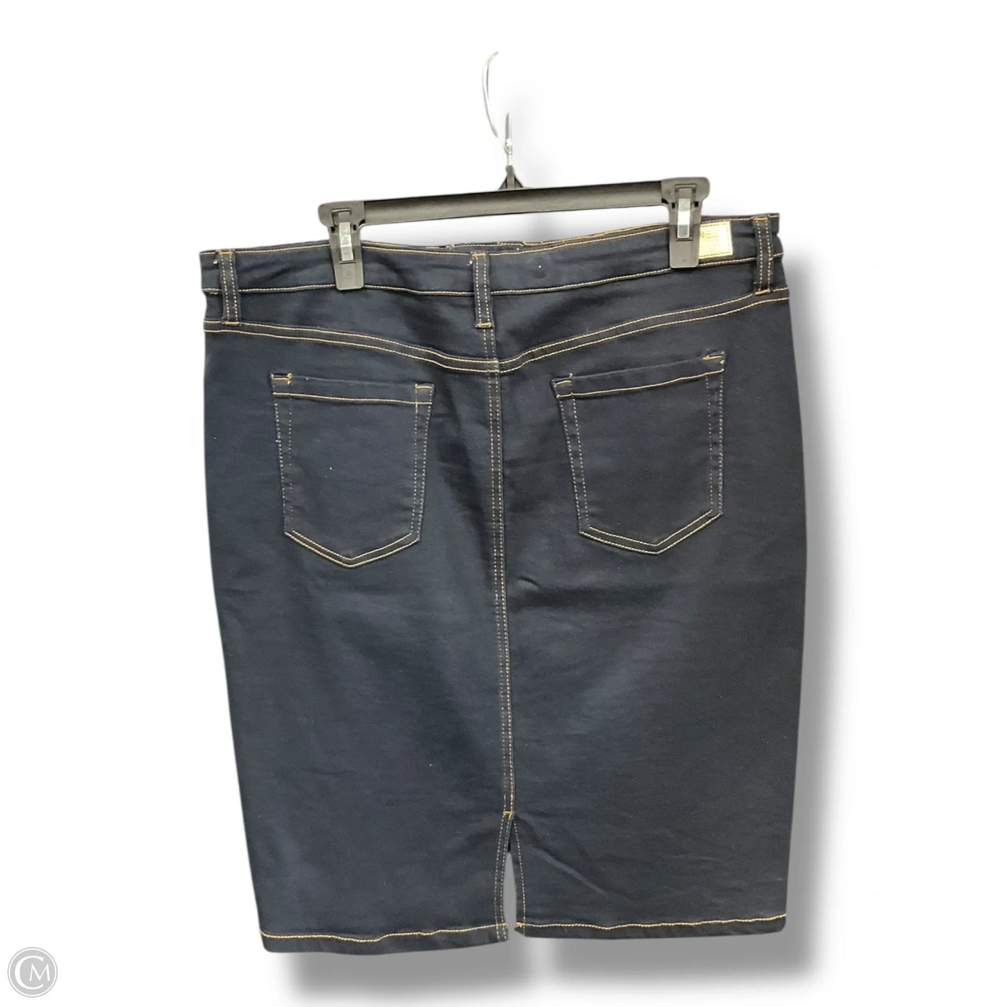 Skirt Midi By Jones New York In Blue Denim, Size: 14
