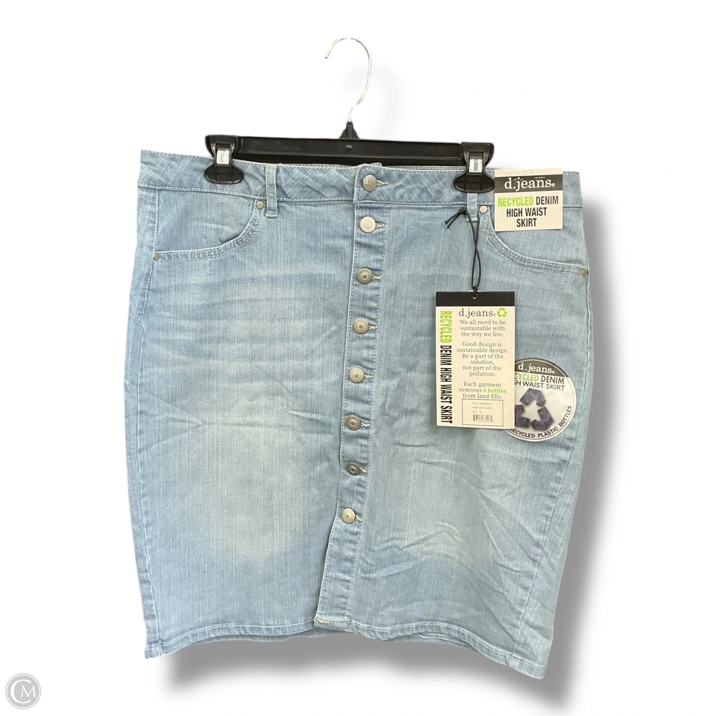 Skirt Midi By D Jeans In Blue Denim, Size: 16