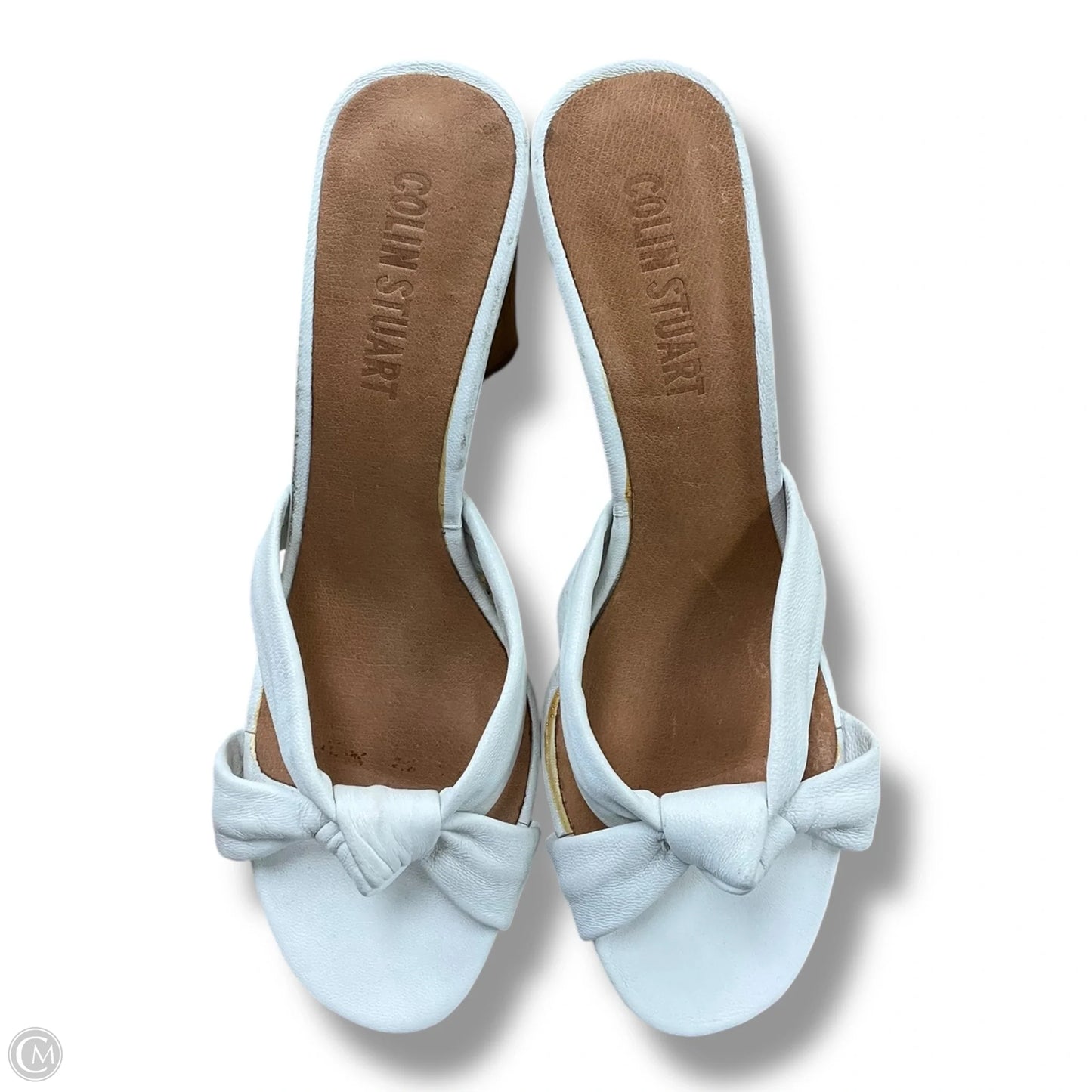 Sandals Heels Block By Colin Stuart In White, Size: 8.5