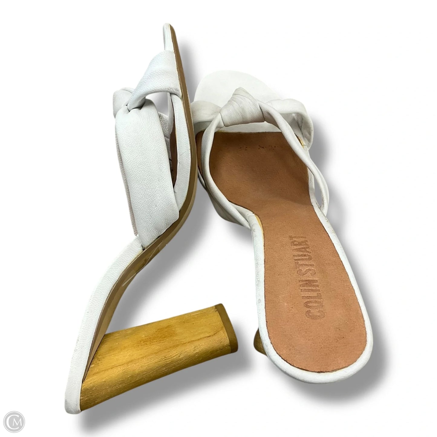 Sandals Heels Block By Colin Stuart In White, Size: 8.5