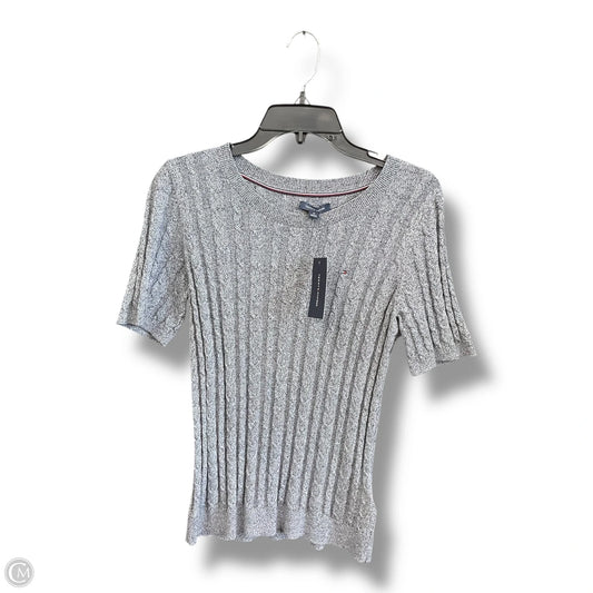 Top Short Sleeve By Tommy Hilfiger In Grey, Size: M