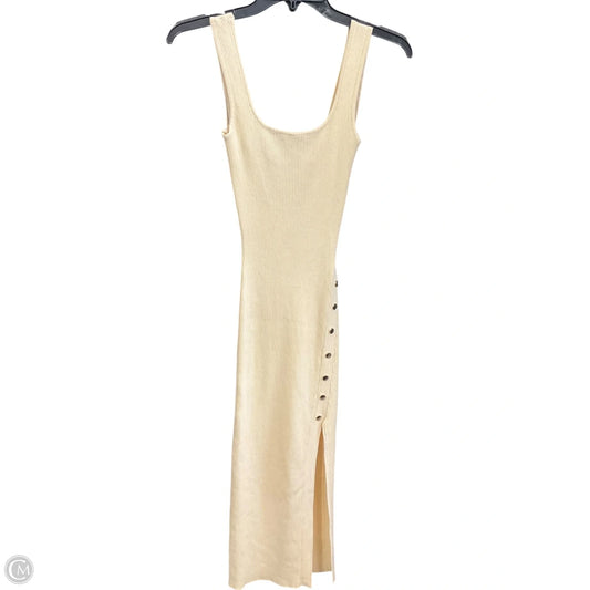 Dress Casual Midi By Windsor In Beige, Size: S