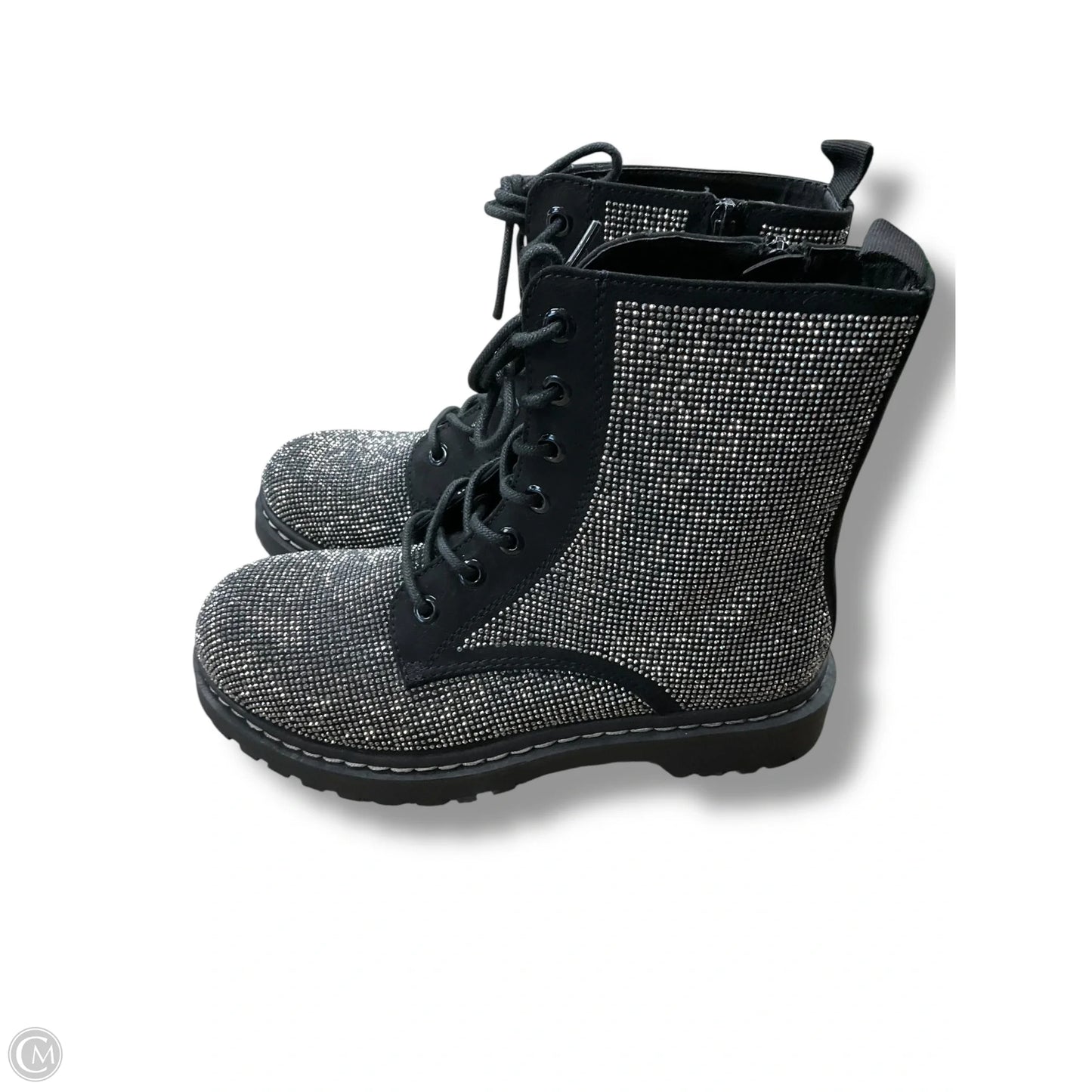 Boots Combat By Torrid In Black & Silver, Size: 8