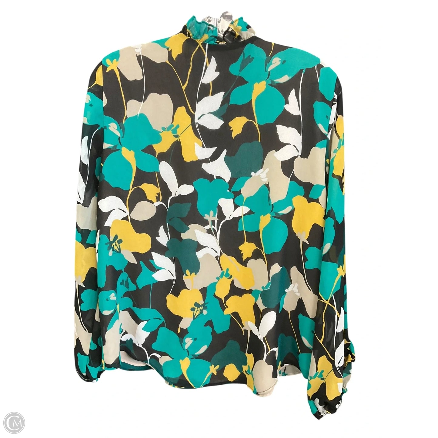 Top Long Sleeve By Calvin Klein In Multi-colored, Size: M