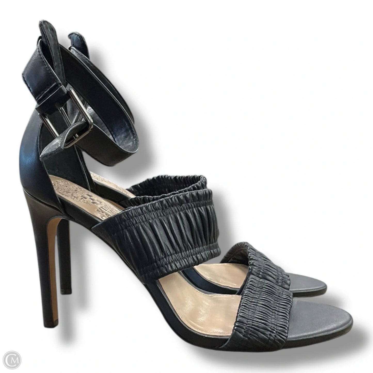Sandals Heels Stiletto By Vince Camuto In Black, Size: 8