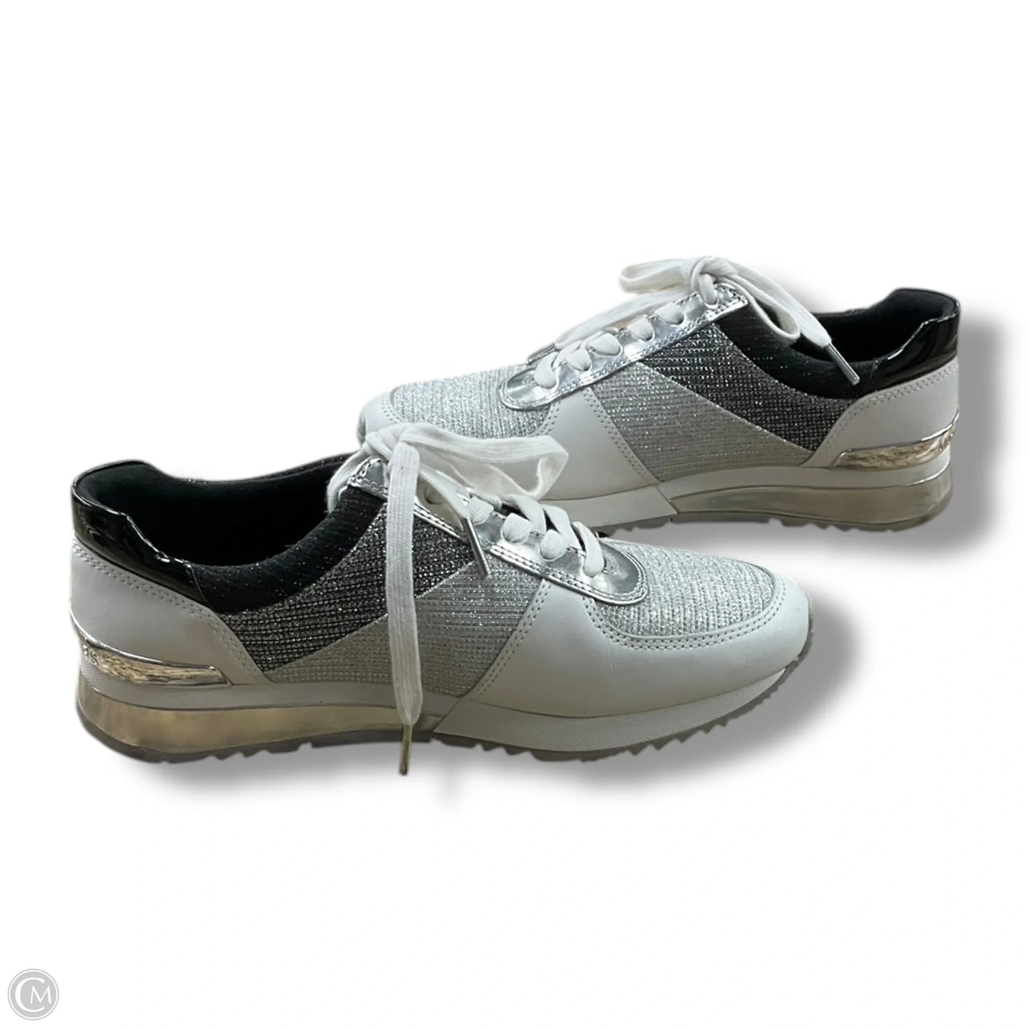 Shoes Sneakers By Michael By Michael Kors In Black & Silver, Size: 7.5