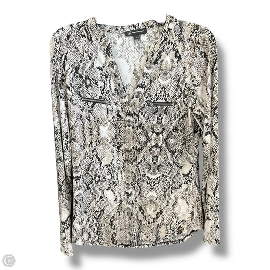 Top Long Sleeve By Inc In Snakeskin Print, Size: M