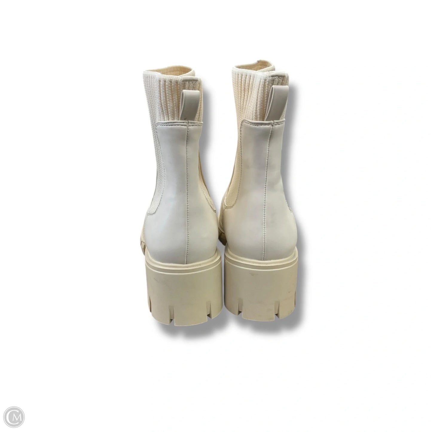 Boots Ankle Flats By Clothes Mentor In Ivory, Size: 7.5
