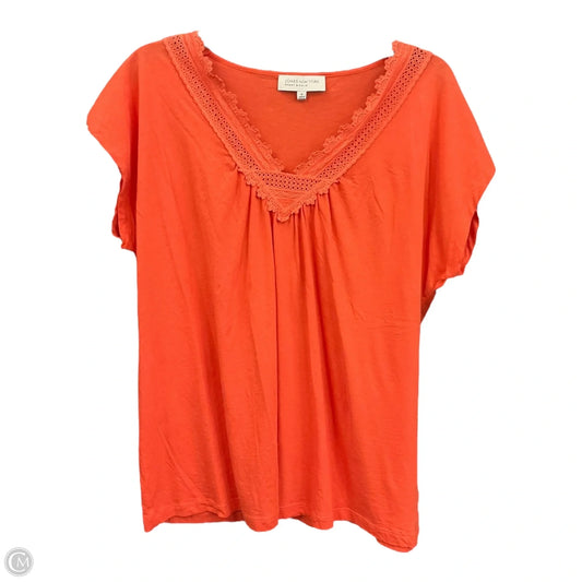Top Short Sleeve By Jones New York In Orange, Size: 1x