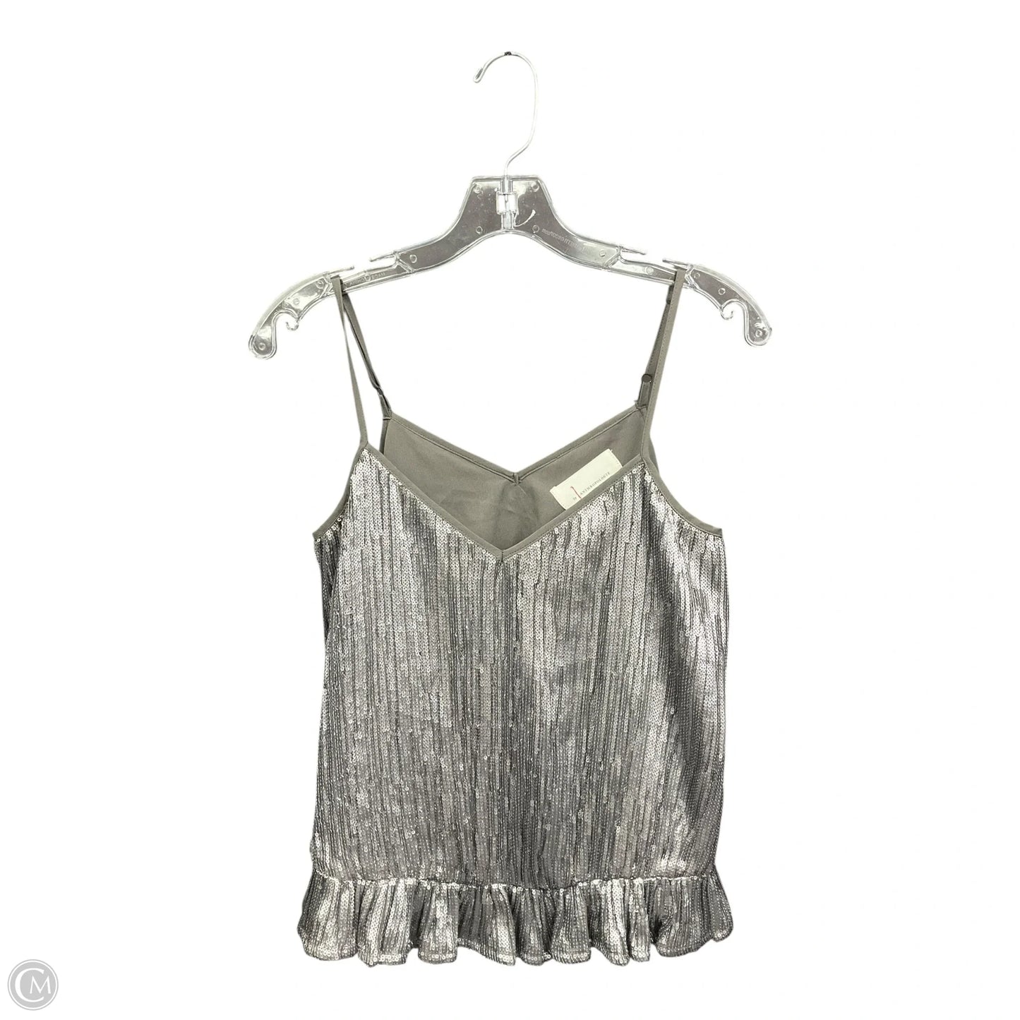 Top Sleeveless By Anthropologie In Silver, Size: 2