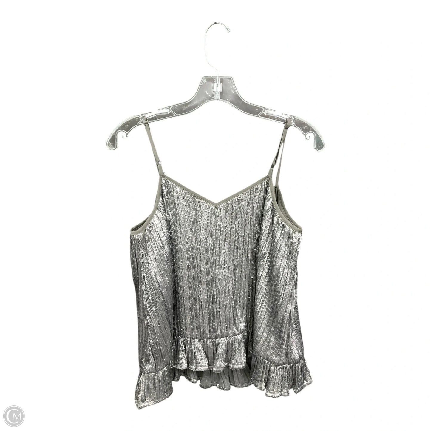 Top Sleeveless By Anthropologie In Silver, Size: 2