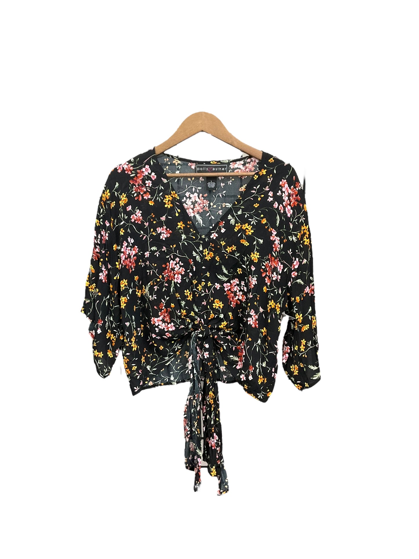 Blouse 3/4 Sleeve By Clothes Mentor Size: L