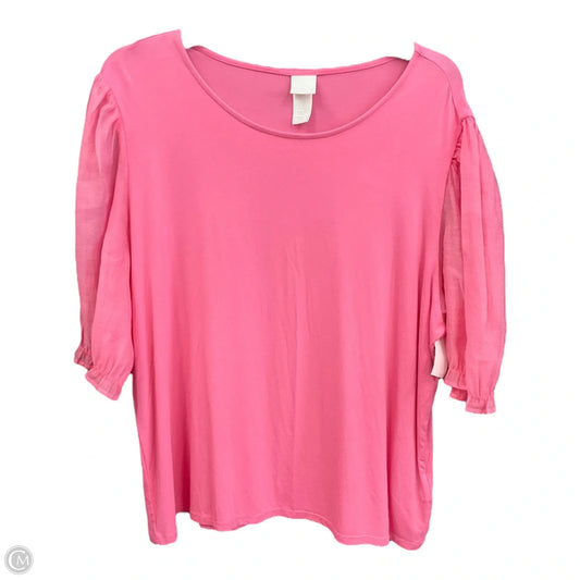 Top Short Sleeve By H&m In Pink, Size: Xxl