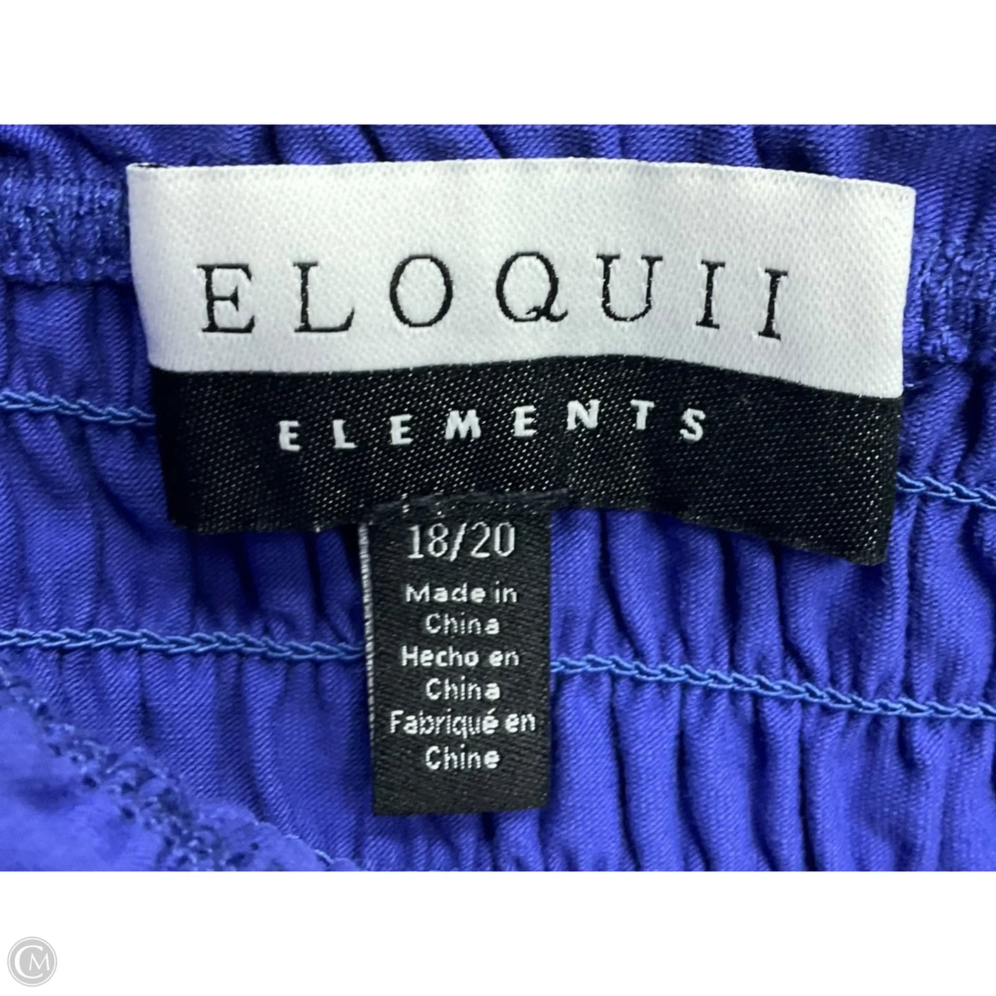 Top Short Sleeve By Eloquii In Blue, Size: 1x