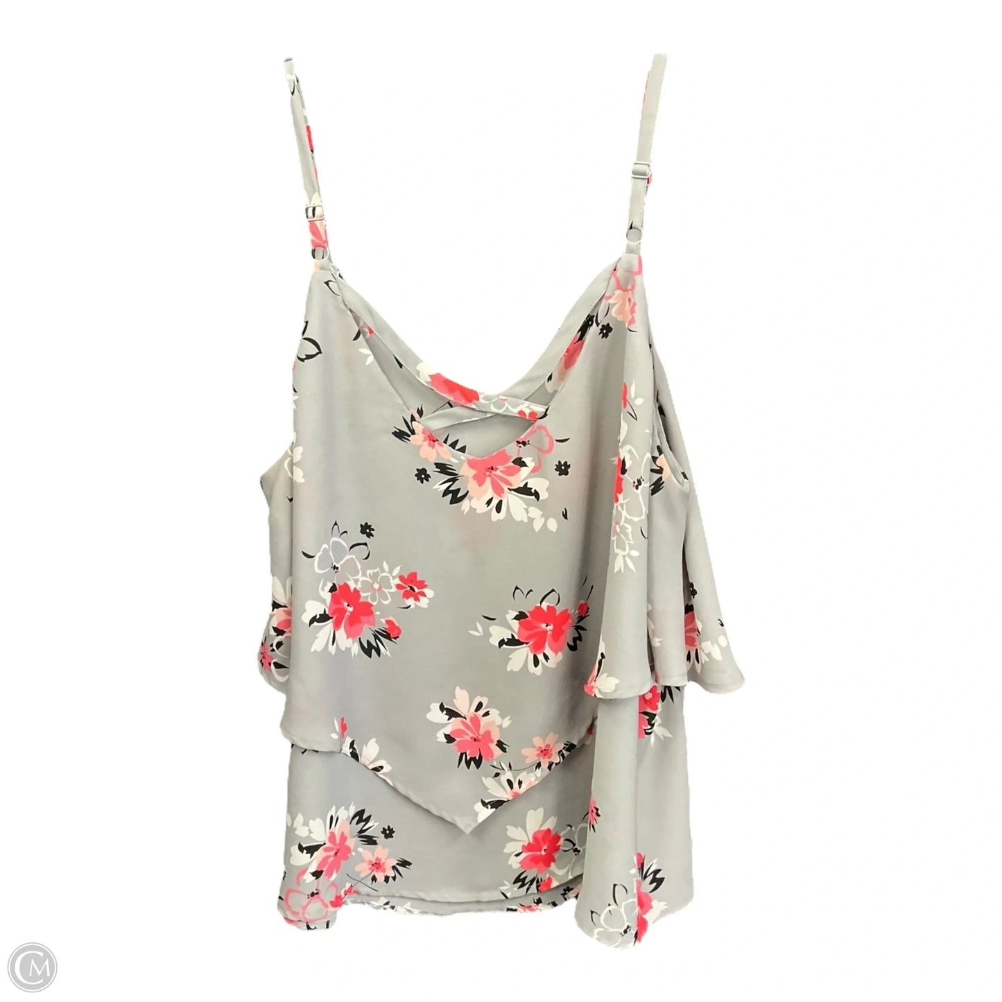Blouse Sleeveless By Torrid In Grey, Size: 1x