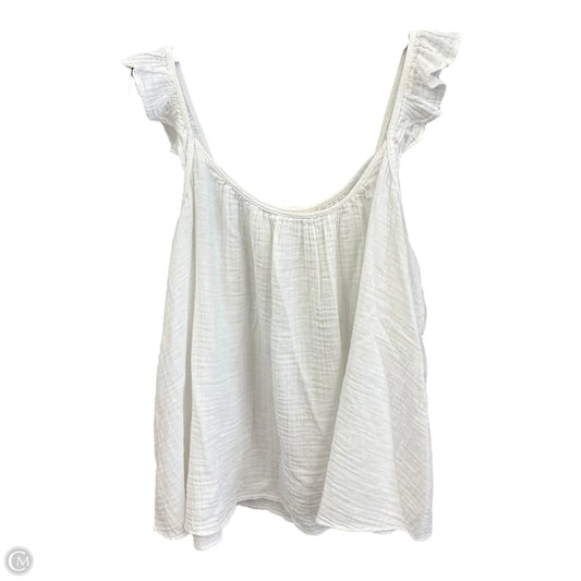 Top Sleeveless By Terra & Sky In White, Size: 2x