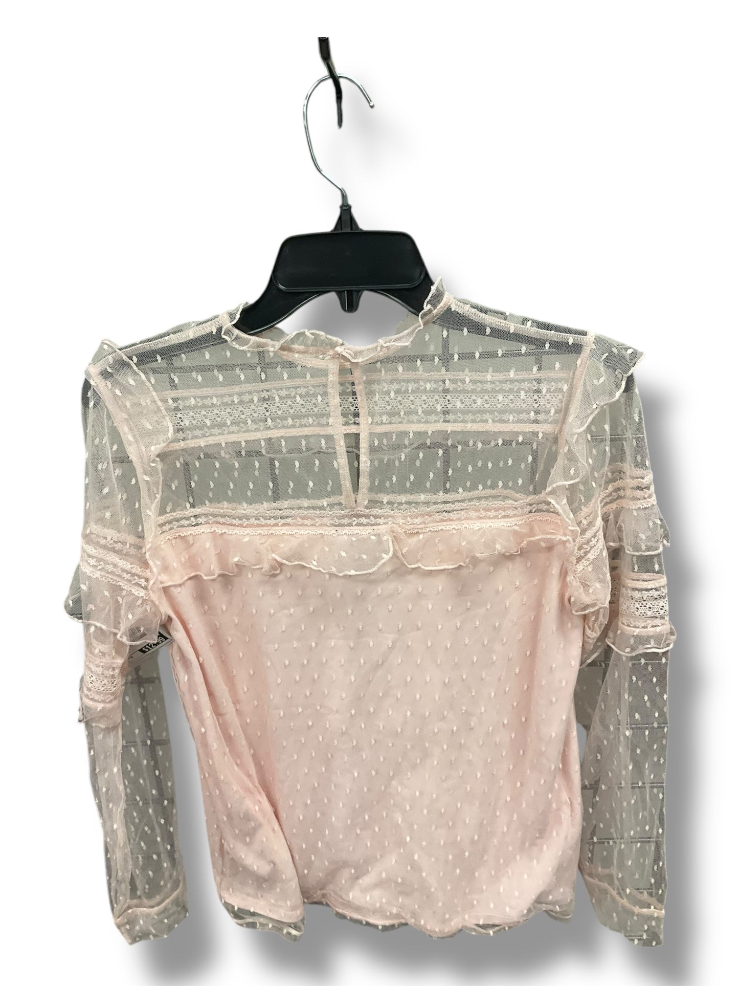 Top Long Sleeve By Express In Pink, Size: M