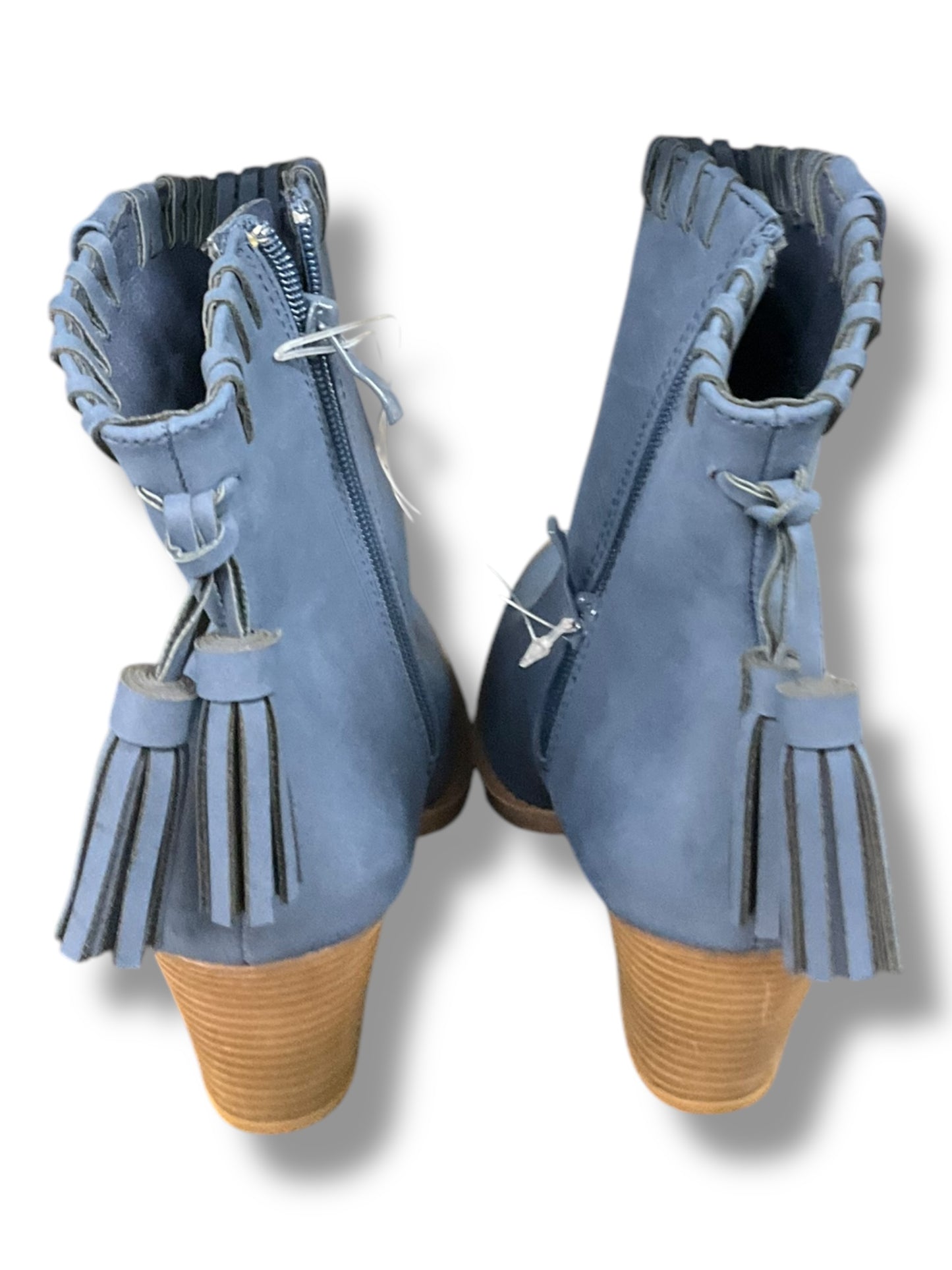 Boots Ankle Heels By Forever In Navy, Size: 6.5