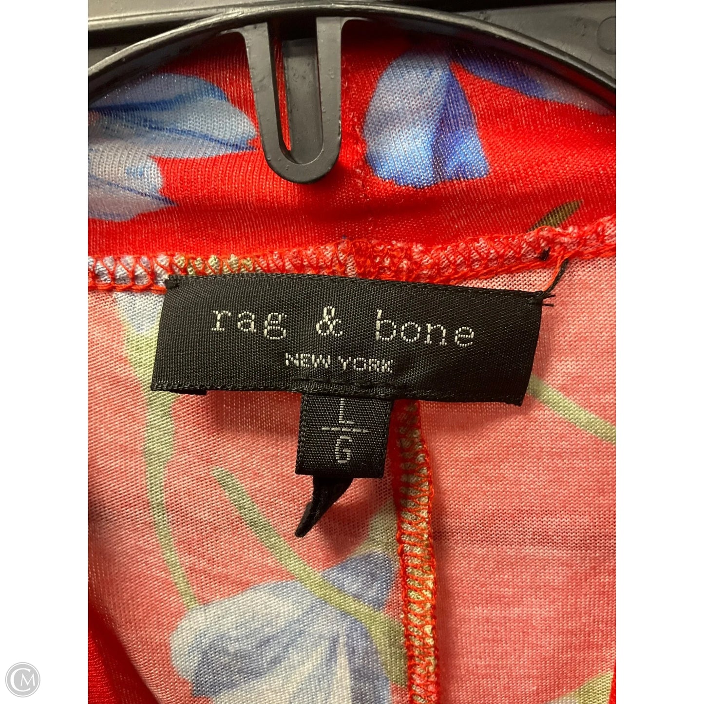 Top Long Sleeve Basic By Rag And Bone In Floral Print, Size: L