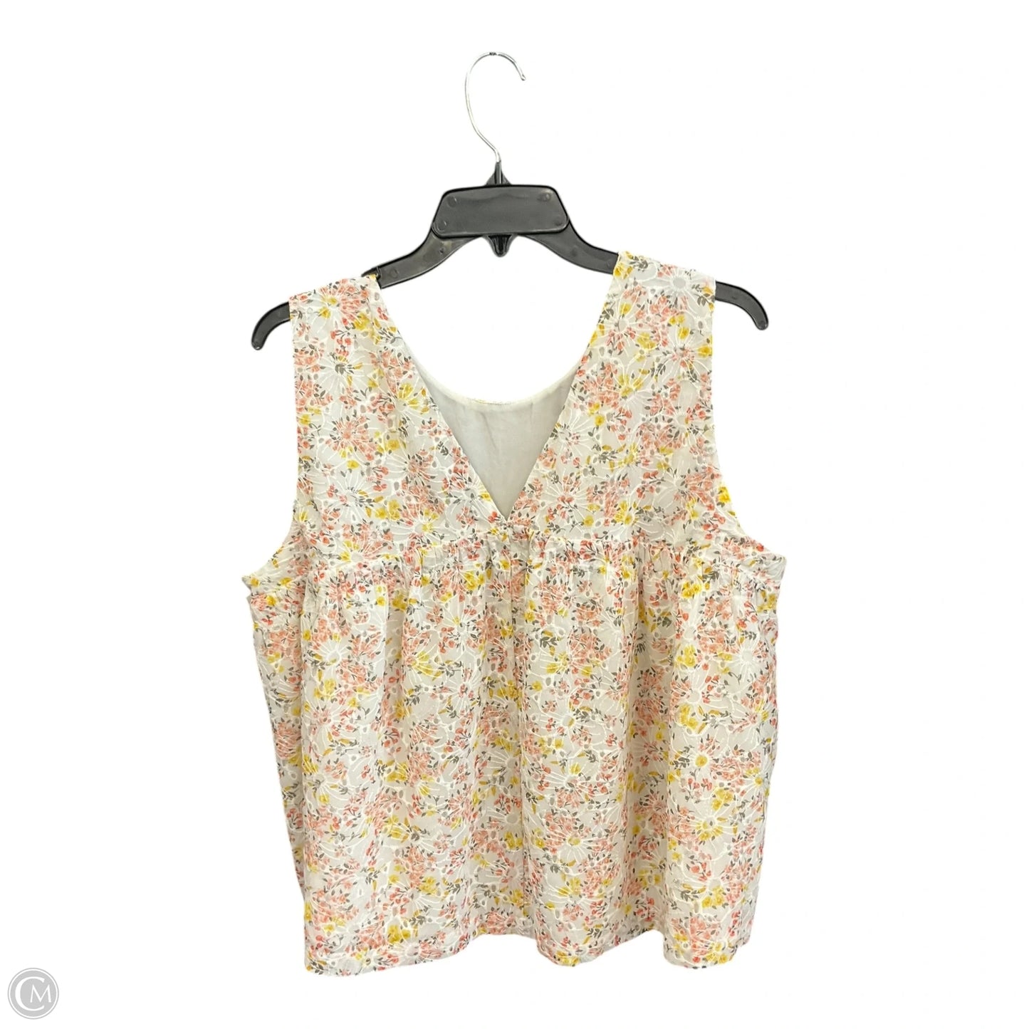 Top Sleeveless By Loft In Floral Print, Size: Xl