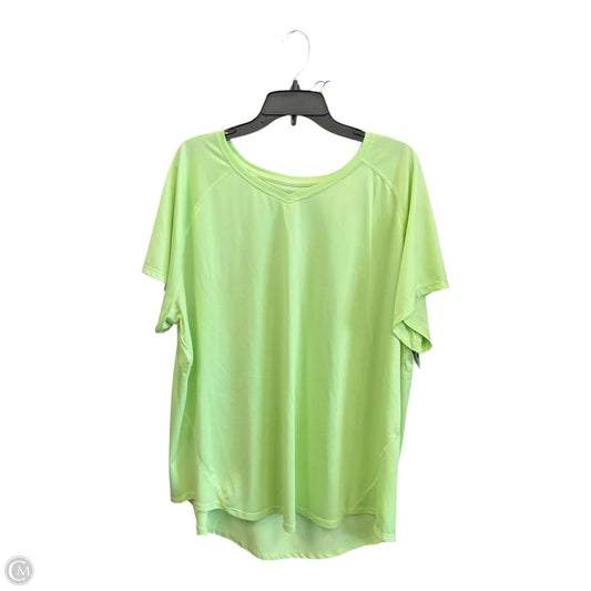Athletic Top Short Sleeve By Tek Gear In Green, Size: 3x