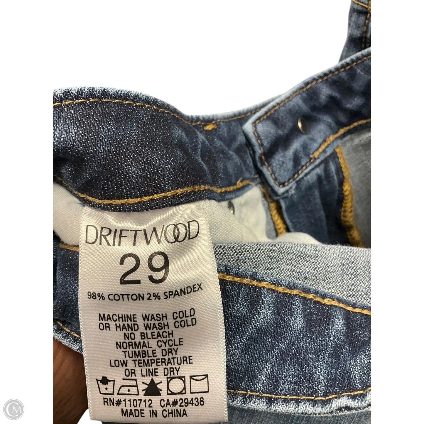 Jeans Flared By Driftwood In Blue Denim, Size: 8