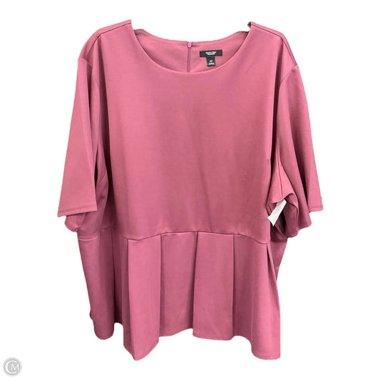 Top Short Sleeve By Simply Vera In Mauve, Size: 4x