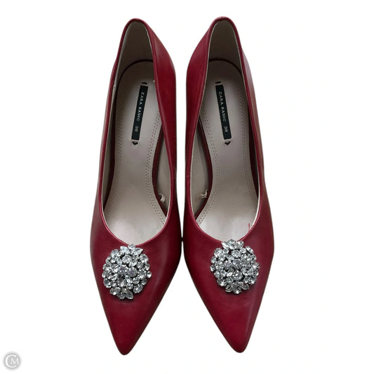 Shoes Heels Stiletto By Zara Basic In Red, Size: 8.5
