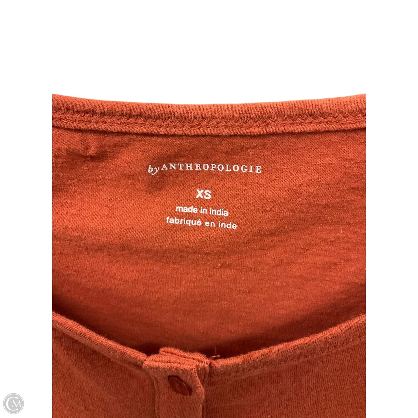 Top Short Sleeve By Anthropologie In Orange, Size: Xs